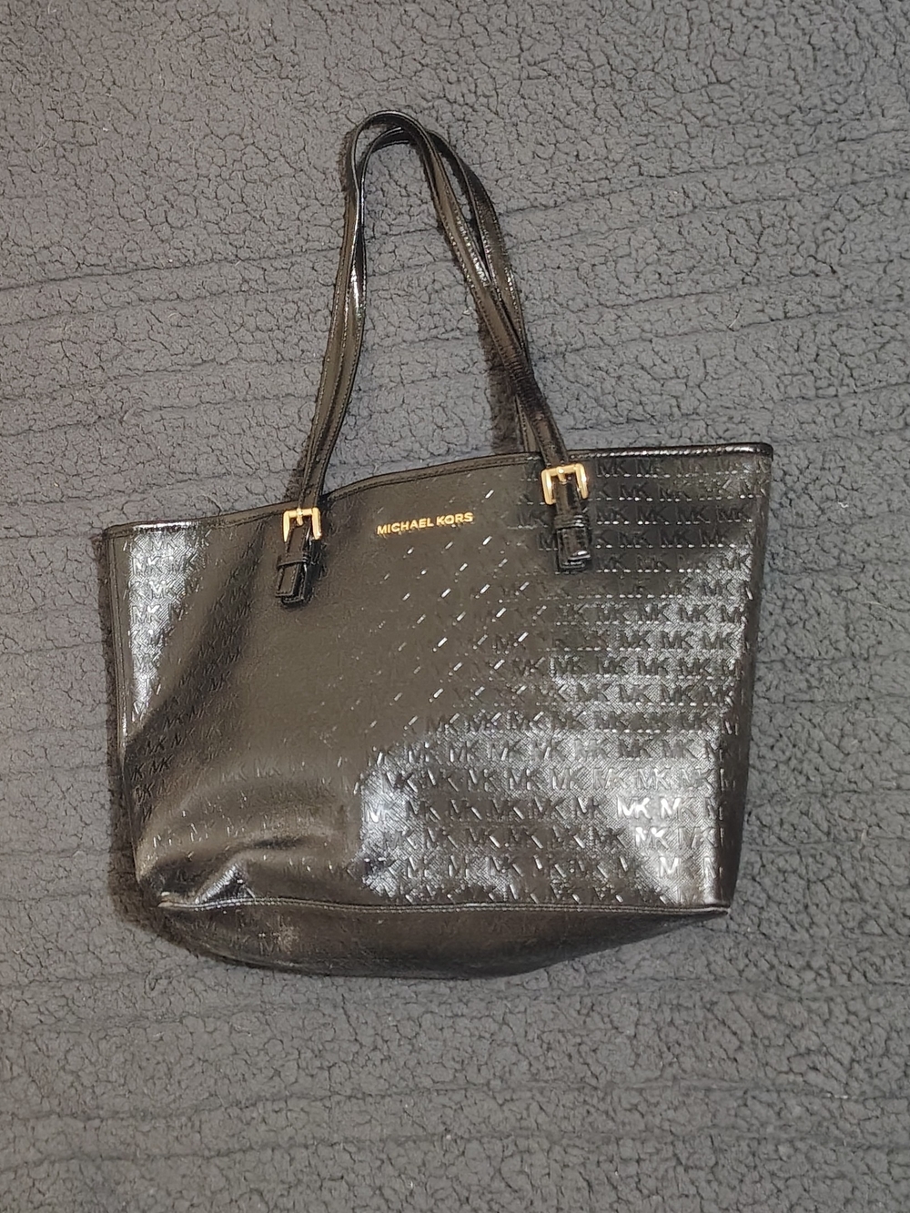 Michael Kors Black Patent Tote Bag